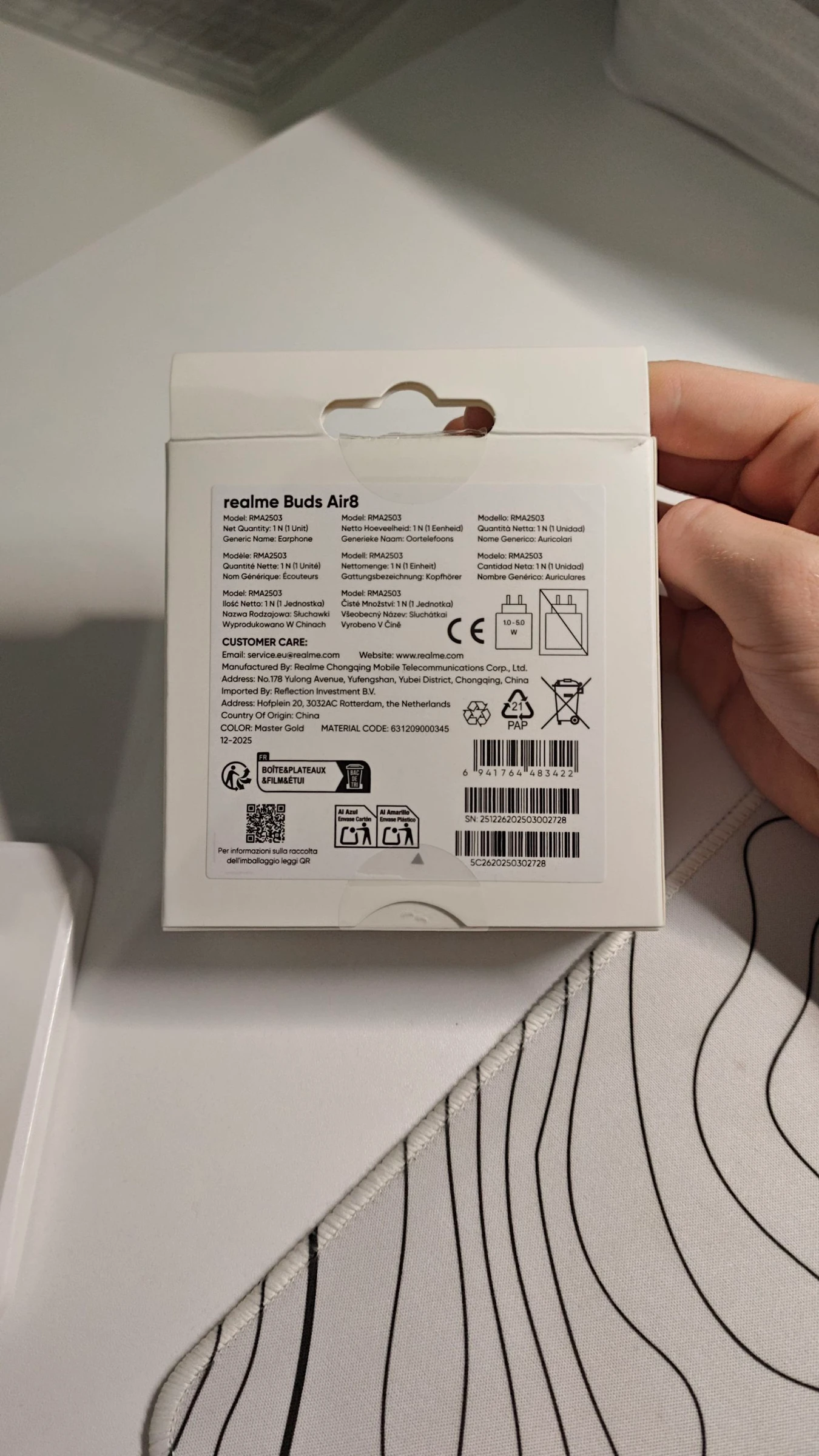 Auriculares Bluetooth Realme Buds Air8 Como Novo – photo 2